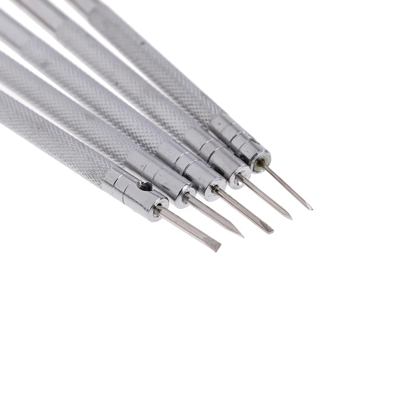 5x precision screwdriver set watch jewelry watchmaker repair tool 5 spare heads