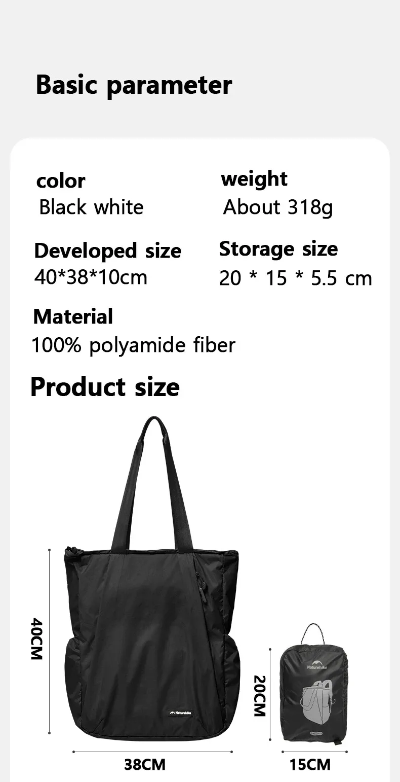Naturehike 2026 Neuer Rucksack in Zwei Ausführungen, Faltbar, Tragbar, 18L, Ultraleicht, Wasserdicht, für Wandern und Camping, für Damen und Herren – Detail 20