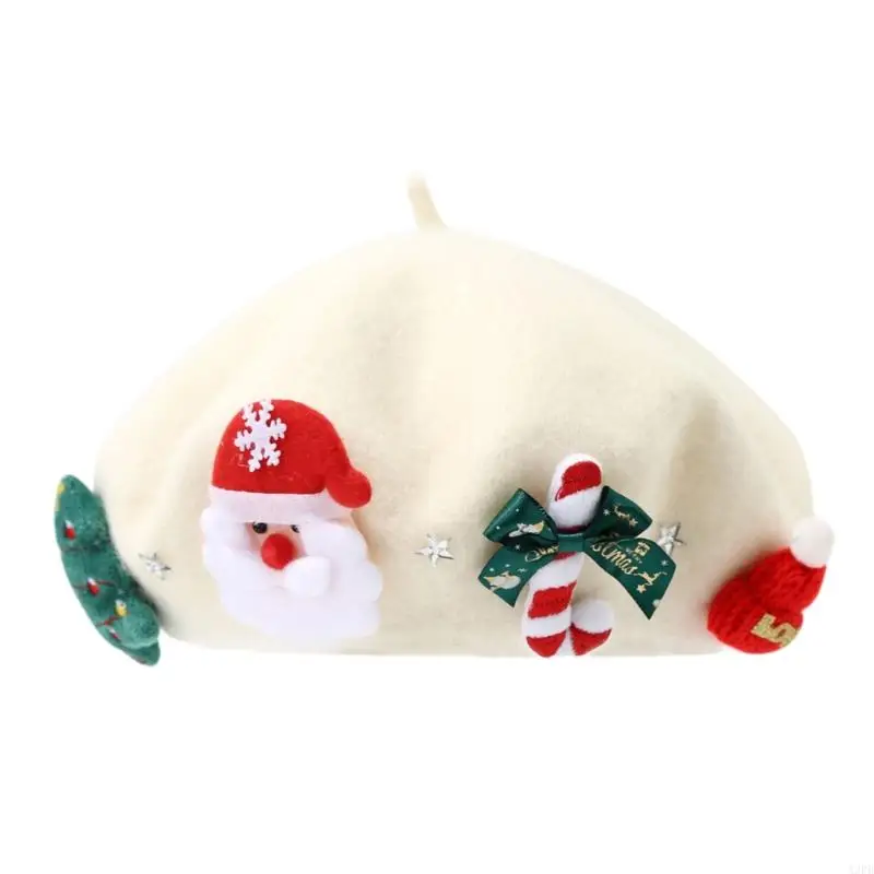 قبعة أنيقة مزينة بشريط قبعة دافئة دافئة لحفلات العطلات في الطقس البارد والمهام الخارجية والسفر #4