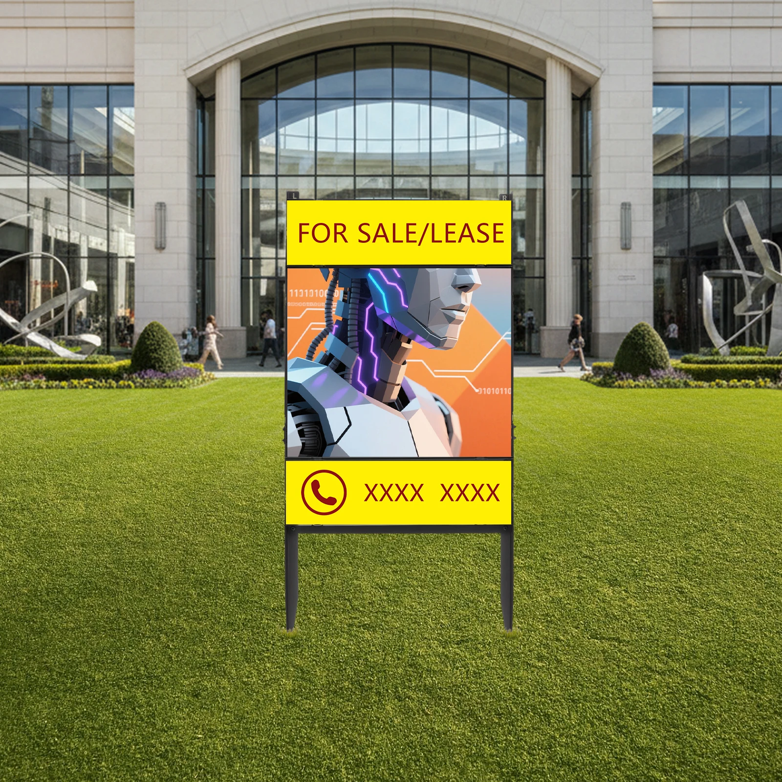 

3PCS Black H-Frame Sign Holder Stand, 122cm/48in Real Estate Yard Sign Panel Stand, for Sign Panels up to 0.39in Thick, Iron