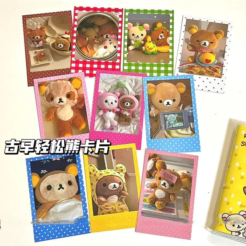 

Мультяшная открытка Rilakkuma, милая открытка для мгновенной камеры, чехол для телефона ручной работы, чехол для телефона «сделай сам», украшение для фотоальбома, закладка, подарок на день рождения для девочки