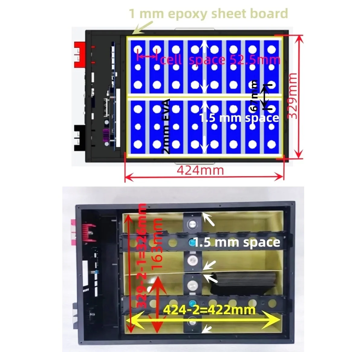 XR03-48V-LF100AH Solar Home Energy Storage LiFePO4 Battery bank/Case/Box DIY Kit Smart BMS LCD CAN RS485 RS232 Bluetooth