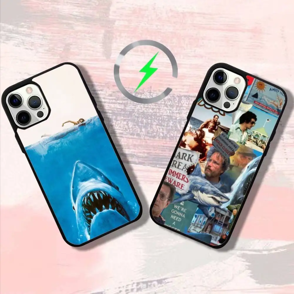

Cartoon Film J-Jaws Phone Case For iPhone 16,15,14,13,12,11,Pro,Max,Plus,Mini,SE4,E Magnetic Magsafe Wireless Charging