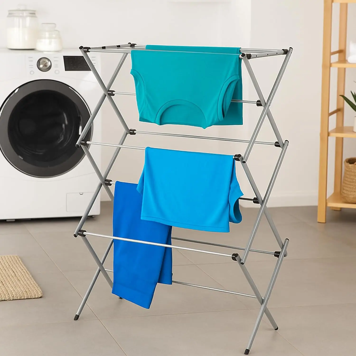 Collapsible Clothes Drying Rack – Durable, Space-Saving Laundry & Towel Rack, Sturdy Clothing Rack for Hanging Clothes Indoo - Detail 1