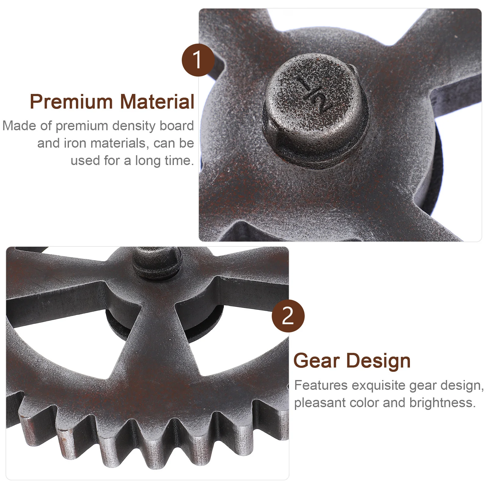 

1Pcs Wood Gear Decor Retro Style Round Gear Pendant Home Office Living Room Wall Hanging Decoration Wall Pendant