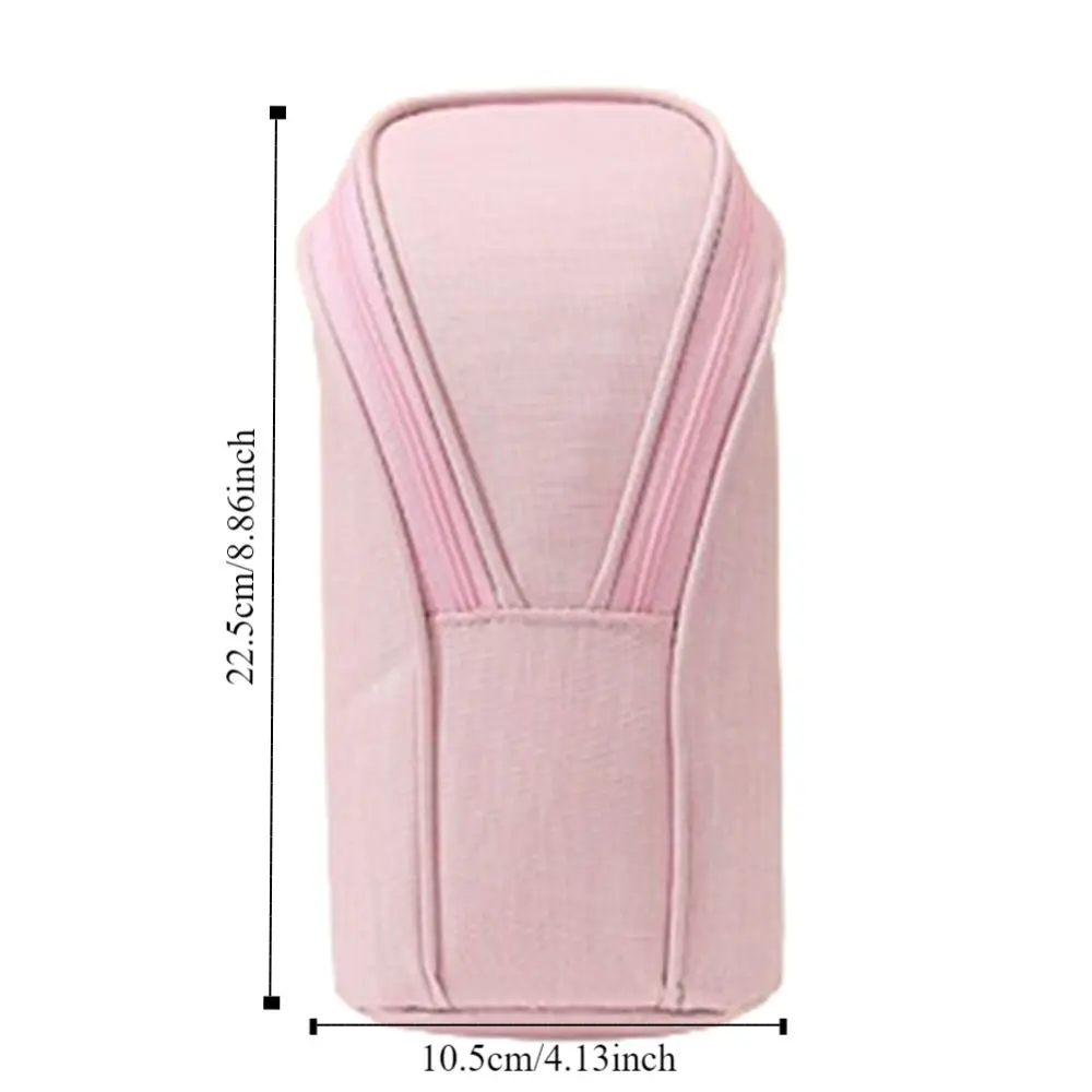 Standing Pencil Holder Multi-function Zippered Vertical Pencil Case Large Capacity Phone Holder Stationery Storage Organizer