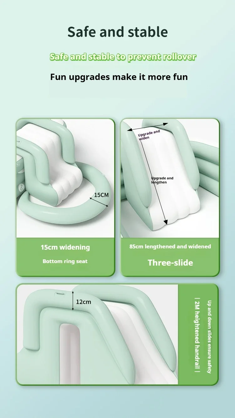 2.6/2/1.8M 대형 수영장 태양 그늘 액세서리가있는 이동식 풍선 야외 수영장 가족 어린이를위한 어린이 물 장난감