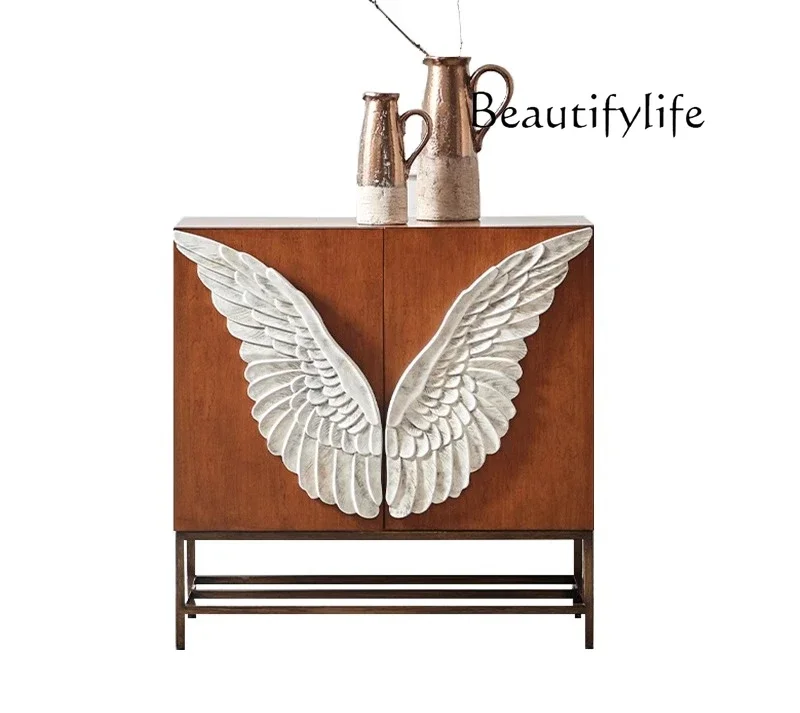 

Home shoe cabinet Entry door porch cabinet partition solid wood household dining side cabinet simple modern designer