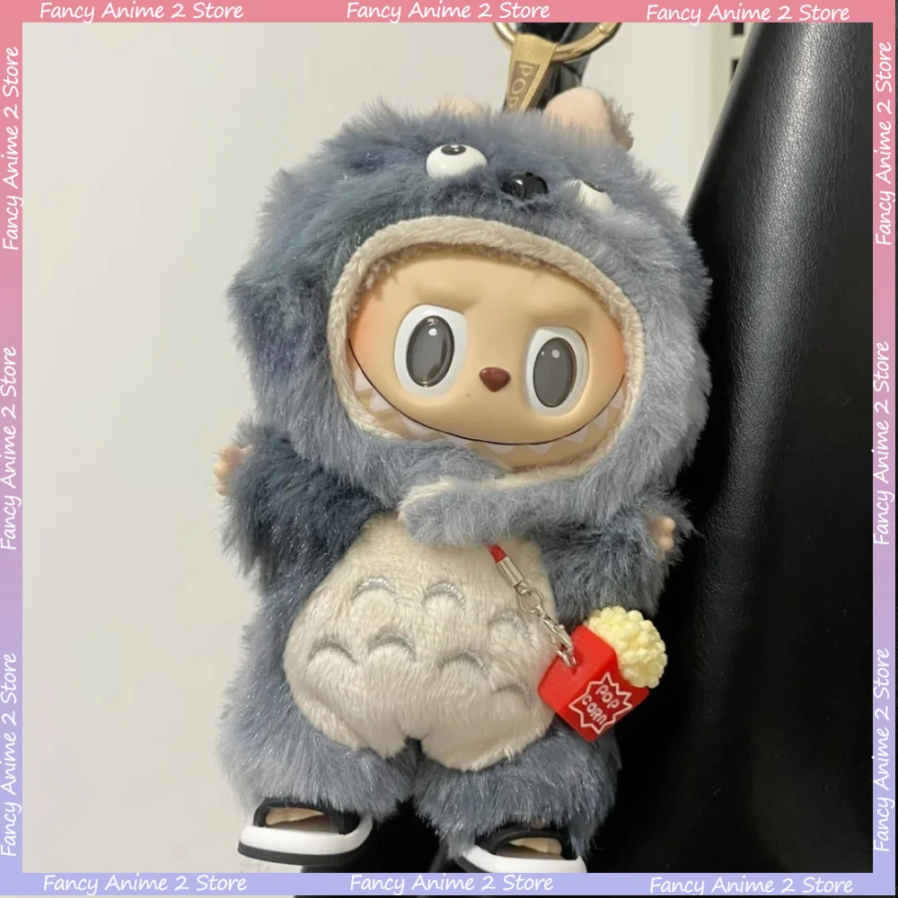 

Ткань для куклы Labubu 17 см, милый серый кот, милый костюм для V1/V2/V3, Labubu, сделай сам, модная плюшевая кукла, аксессуары для одежды