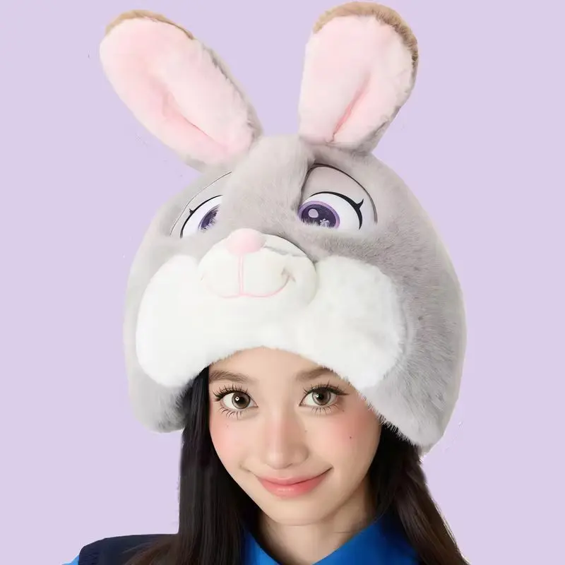 Disney'S Zootopia Judy Nick Crowhouse Cappello di peluche Calore Simpatico cartone animato Cappucci per orecchie caldi invernali per bambini Regalo di Natale