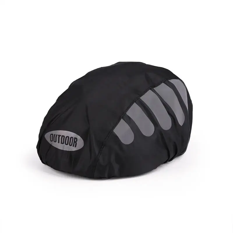 1 Pcs Bike Helmet Rain Cover With Reflective Strip Waterproof Windproof Bicycle Helmet Cover High Visibility Cycling Ride Gear view 5