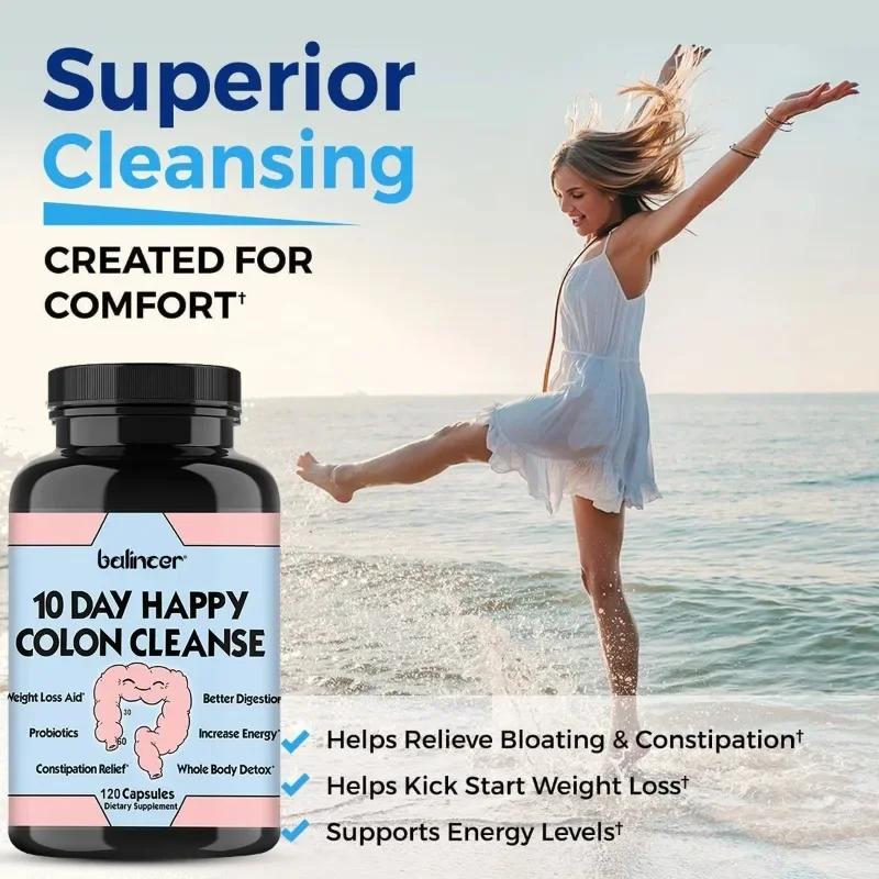 Super Colon Cleanse - 10 Day Intestinal Cleanse - Detox, Constipation, Energy, Gluten Free, Dairy Free, Natural Herbal Extracts