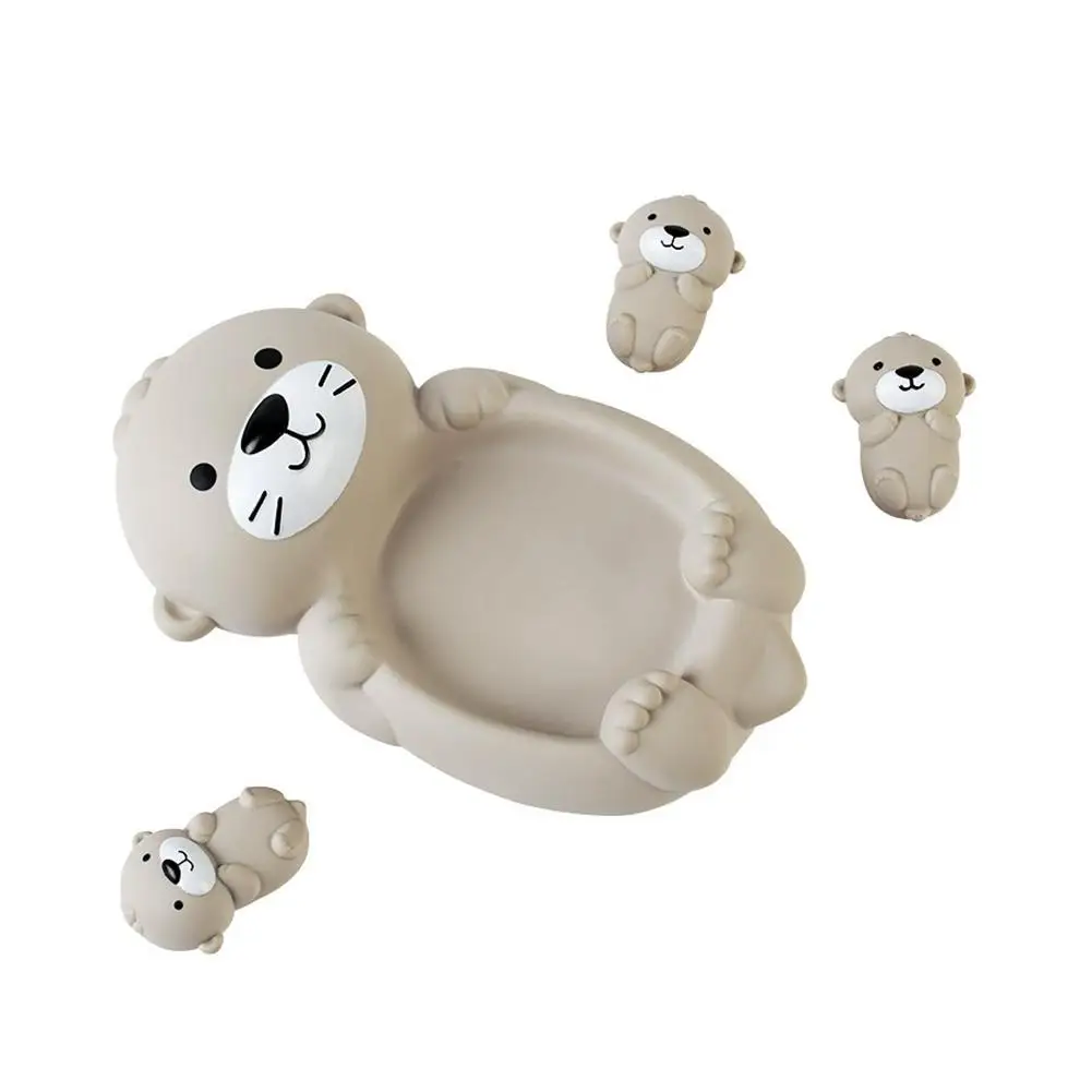 

Bath Toy Floating Boats Lovely Otter Design Finger Puppets for Children Interactive Floating Squeeze Toy Gift Parent-Child Game