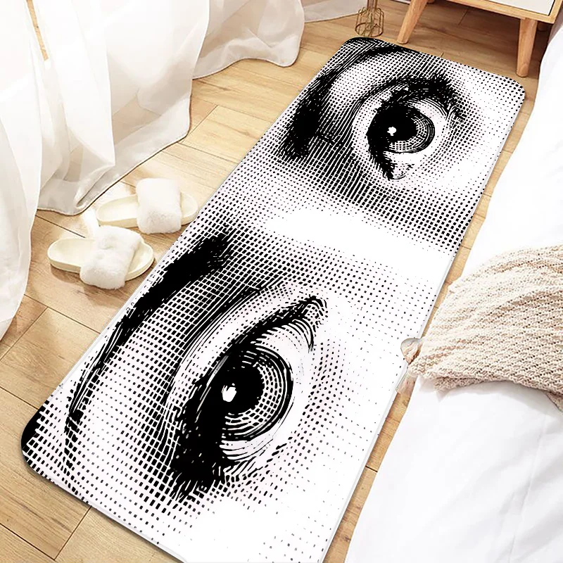 Art F-Fornasetties The Face Door Mat Entrance Non-slip  Washable Kitchen Carpet Living Room Hallway Rugs Bathroom Bath Door Mats