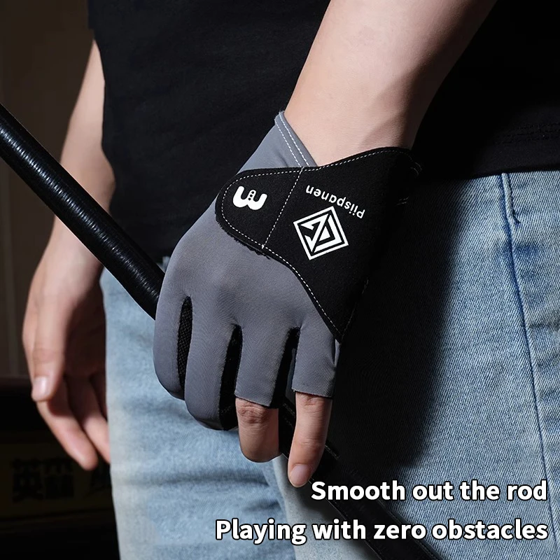

1 Pc Man Billiards Gloves Pool Gloves 3 Fingers Show For Left Hand Anti-slip Breathable Snooker Gloves Billiards Accessories