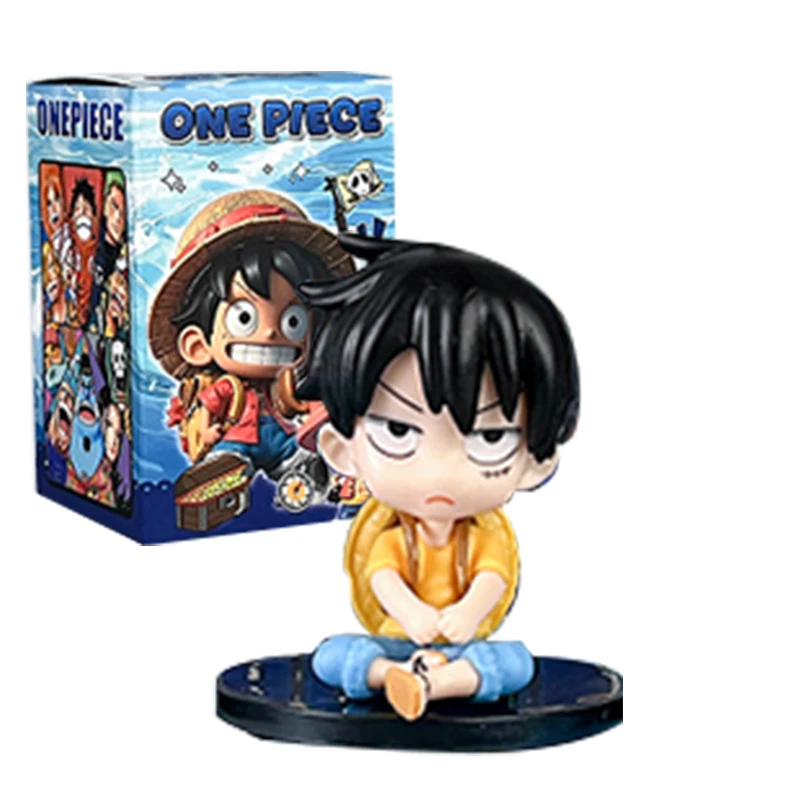 1-12 Stück Blindbox Anime One Piece Figur Luffy Roronoa Zoro 6cm Q-Version Actionfigur Niedliches Spielzeug Schreibtischdekoration Modell Geschenk
