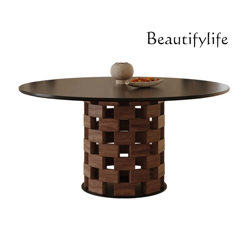 

French retro solid wood ash wood Nanshan dining table home restaurant dining table