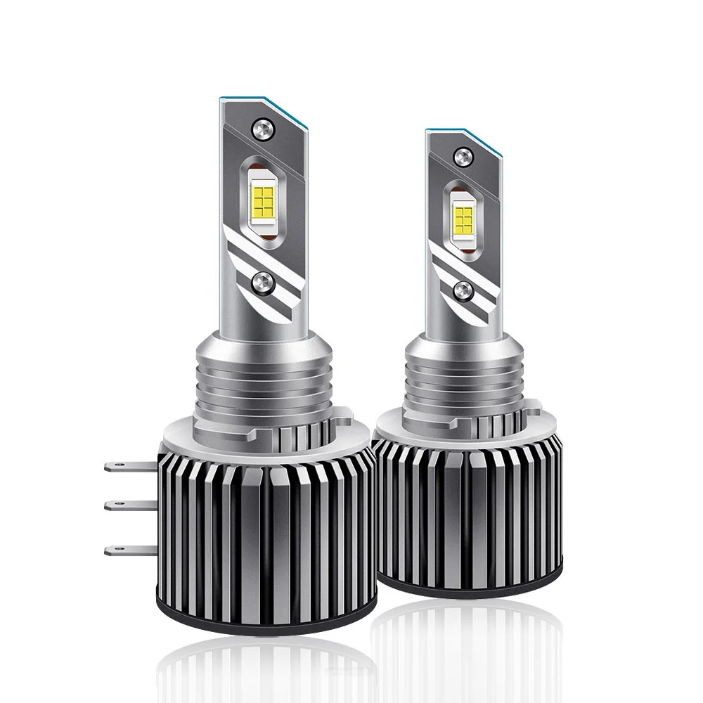 2Pcs Turbo H15 Led Bulbs Canbus 120W 30000Lm Car Lights 12V Csp Super Bright Auto Lamps For Vw Golf Audi Kia Bmw