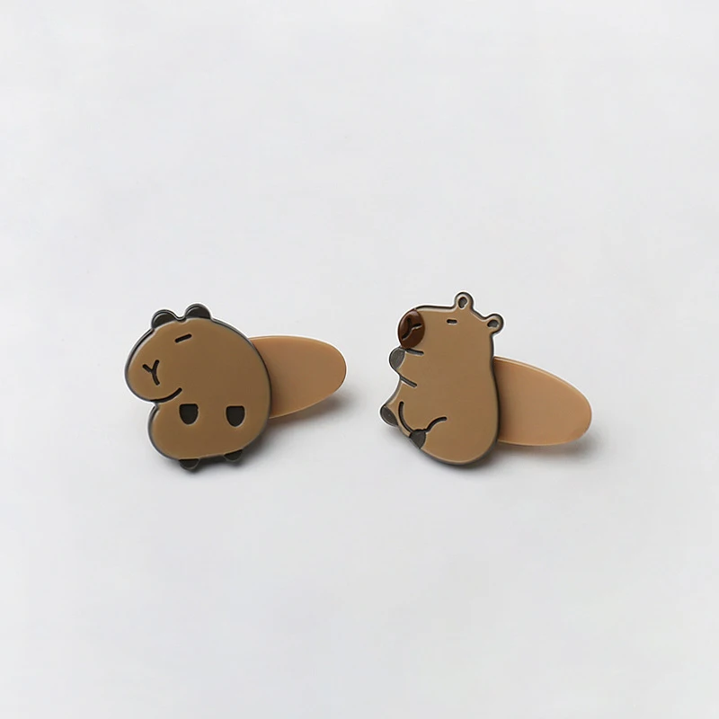 Cartoon Capybara Hair Accessories For Women Girls Cute Animal Hair Clip Sweet Versatile Bangs Hair Clip Fashion Side Clip Gifts