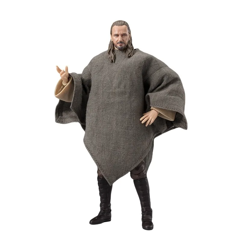 Originele Echte Bandai Anime Star Wars: DE PHANTOM MENACE Qui-Gon Jinn SHF Model Speelgoed Action Figure Geschenken Collectible Ornamenten