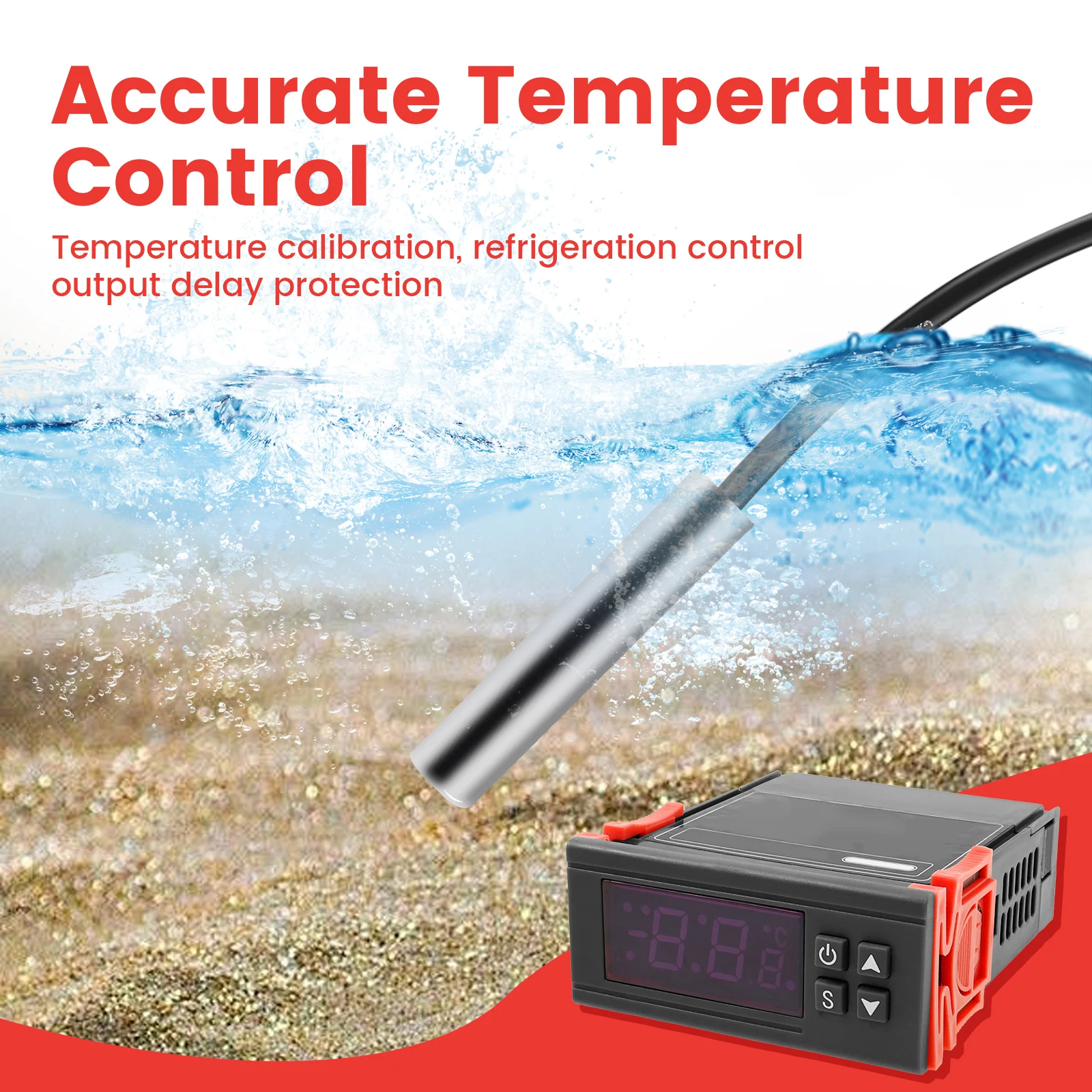 Picture 5: 1/4 Pcs Digital Temperature Controller Smart Adjustment Incubator Controller Digital Display Temperature Regulator for Hatchery