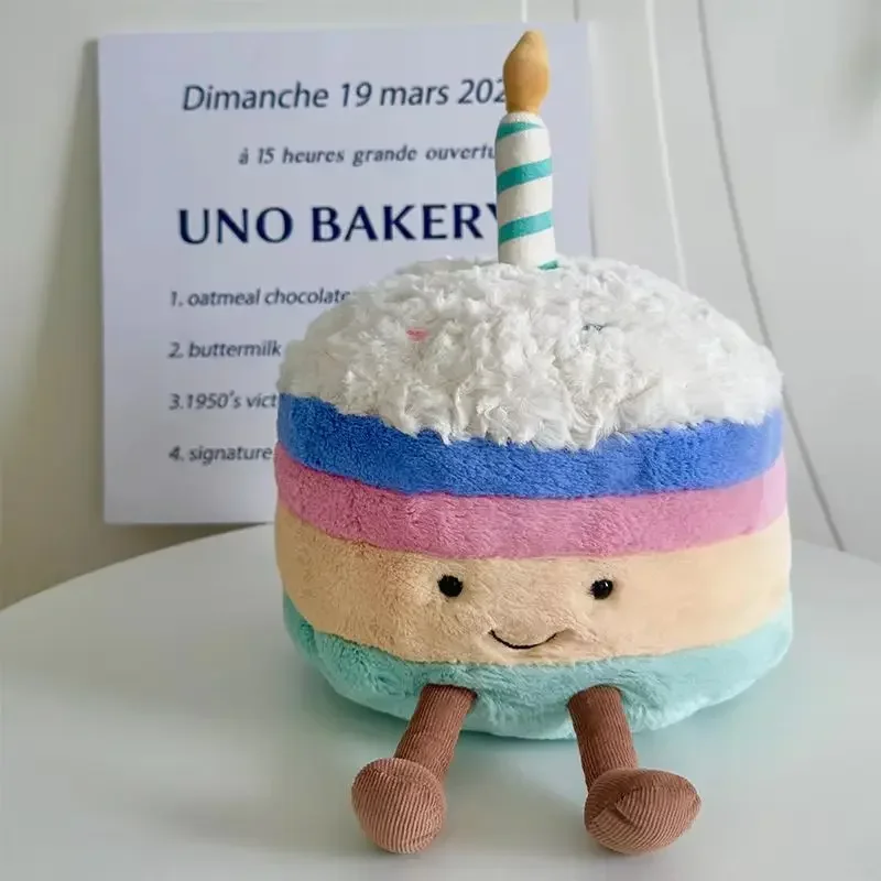 Jouet en peluche MSI de gâteau d'anniversaire, gâteau au beurre, grill de chat, marionnette mignonne, magasin amusant, apaisant, le festival de Léon, cadeau d'anniversaire, nouveau