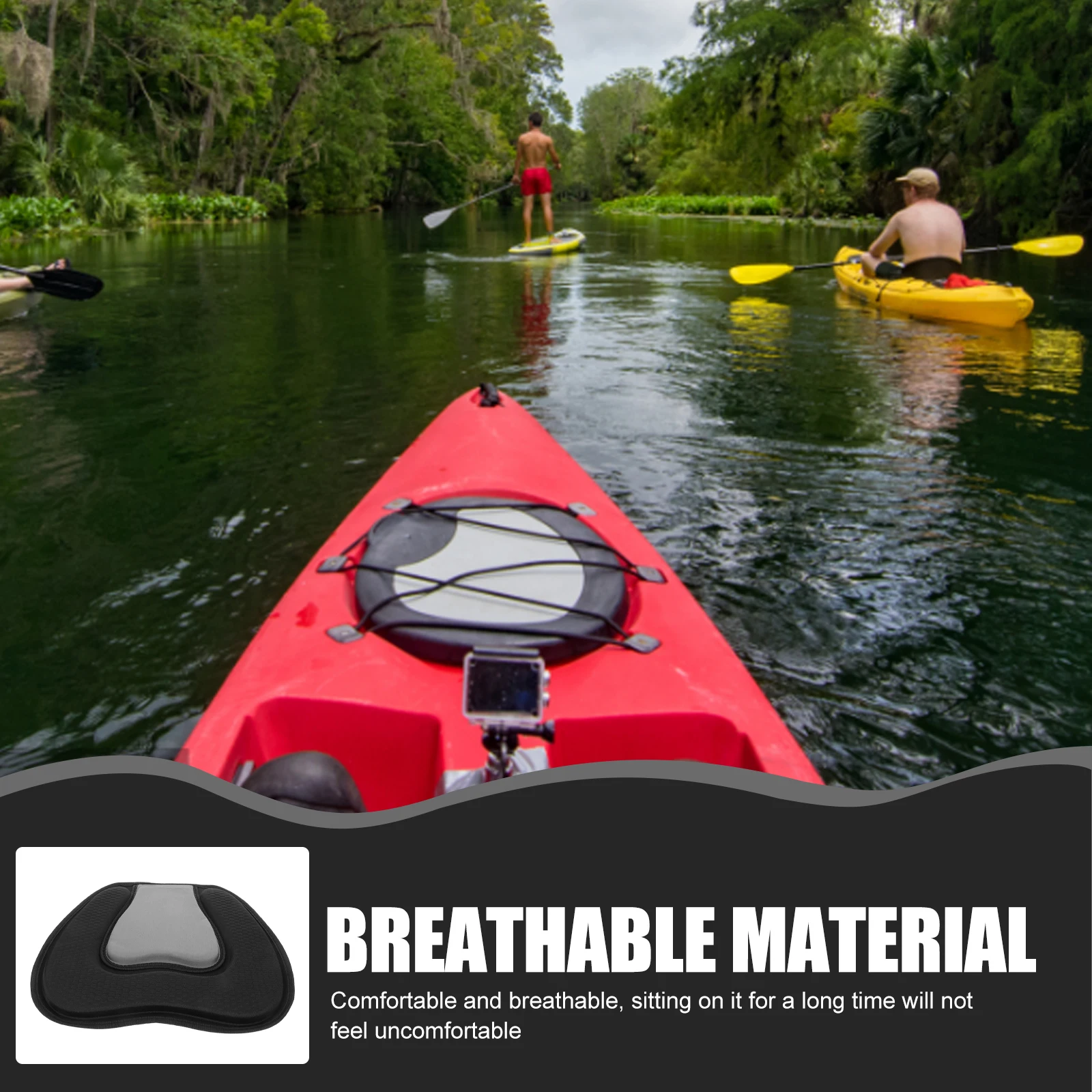 

Premium Kayak Cushion Eva Seat Inflatable Boat Accessories Rowing Pad Replacement For Fishing Canoe Seats Comfortable Breathable