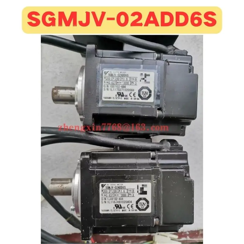 Used Servo Motor SGMJV-02ADD6S SGMJV 02ADD6S Normal Function Tested OK Fast delivery