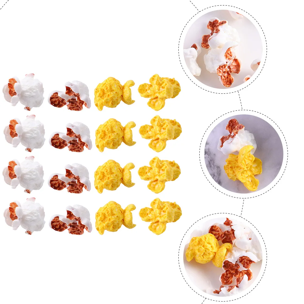 

50pcs Artificial Imitation Popcorn Decoration Home Popcorn Decor Creative Mini House Accessory Diy Craft Ornament Phone Case