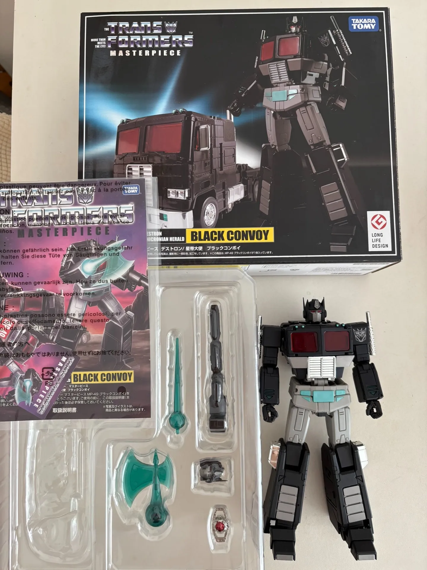 

special order for Rj User original package Masterpiece mp49 black covery OP OPENED BOX