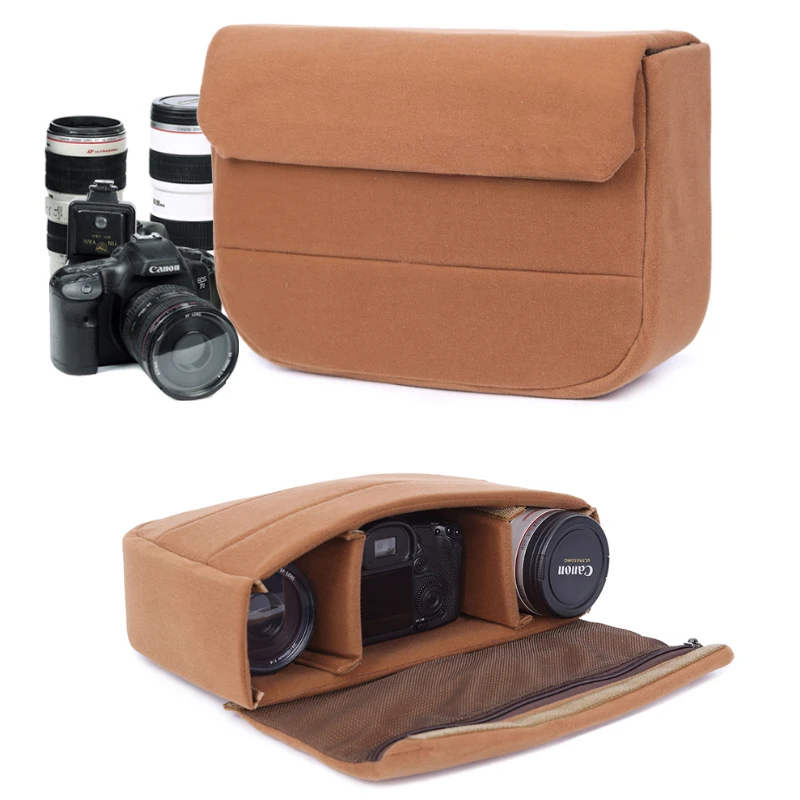 Thick Padded Camera Insert Bag DSLR Photography Equipment Protective Insert for Crossbody Bags