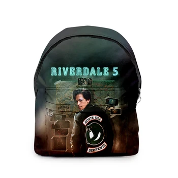 힙합 인기 TV Riverdale 시즌 5 학생 책가방 노트북 백팩, 3D 인쇄 옥스포드 방수 캐주얼 여행 백팩