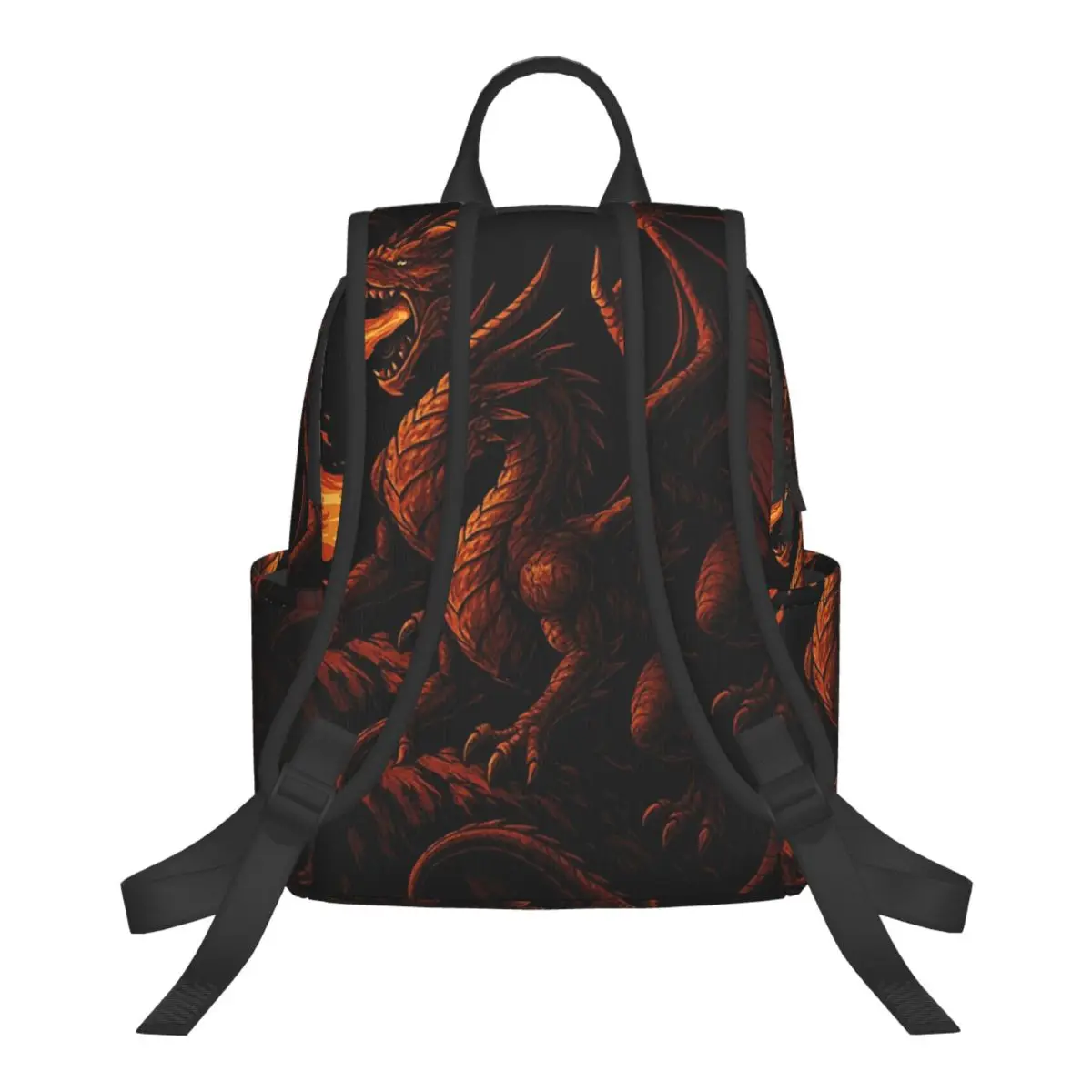 Flame Breathing Dragon Student Backpack School Bag Hiking Travel Daypack for Boys Girls Bookbag Shoulder Bags