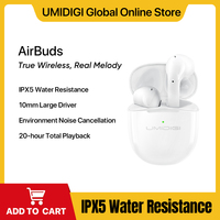 UMIDIGI-AirBuds Sports Headphones Bluetooth 5.0 Wireless Noise Reduction Headsets with Microphone TWS IPX5 ENC