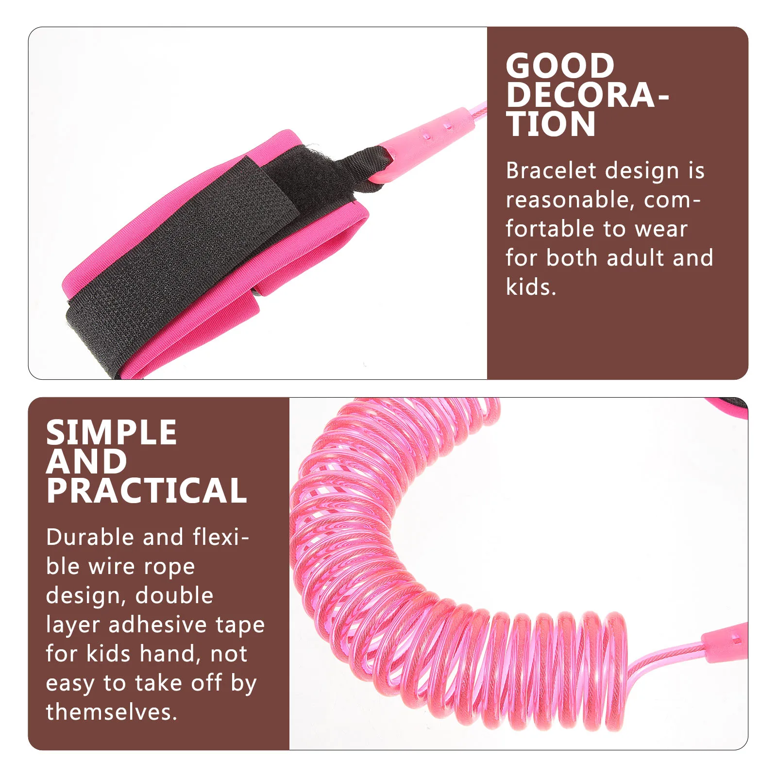 

25m Anti Lost Traction Rope Durable Elastic Kids Wristband Pink Baby Harness Belt Safe Indoor Outdoor