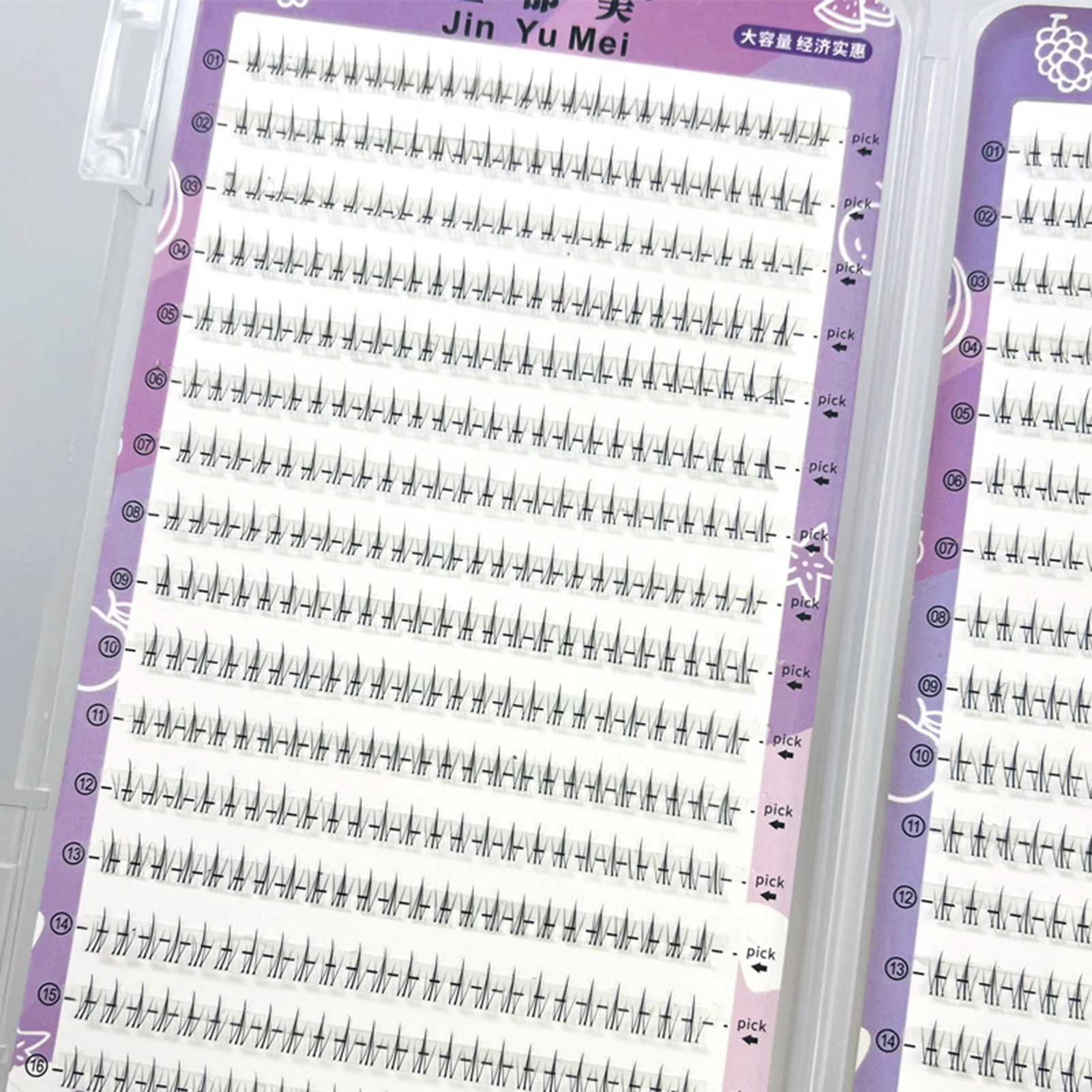 32 Reihen große Kapazität Manga untere gefälschte Wimpern Cluster 5–6 mm gemischte künstliche Nerz-Wimpernverlängerung Volumeneffekt falsche Wimpern – Detail 7