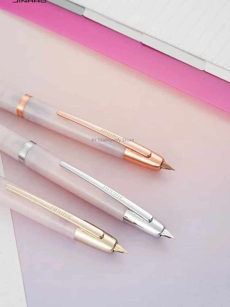 لون محدود! JINHAO 20 الوردي الذهب كليب الراتنج الصحافة قلم حبر EF F قلم حبر مع محول القرطاسية اللوازم المدرسية PK 10 A1 #6