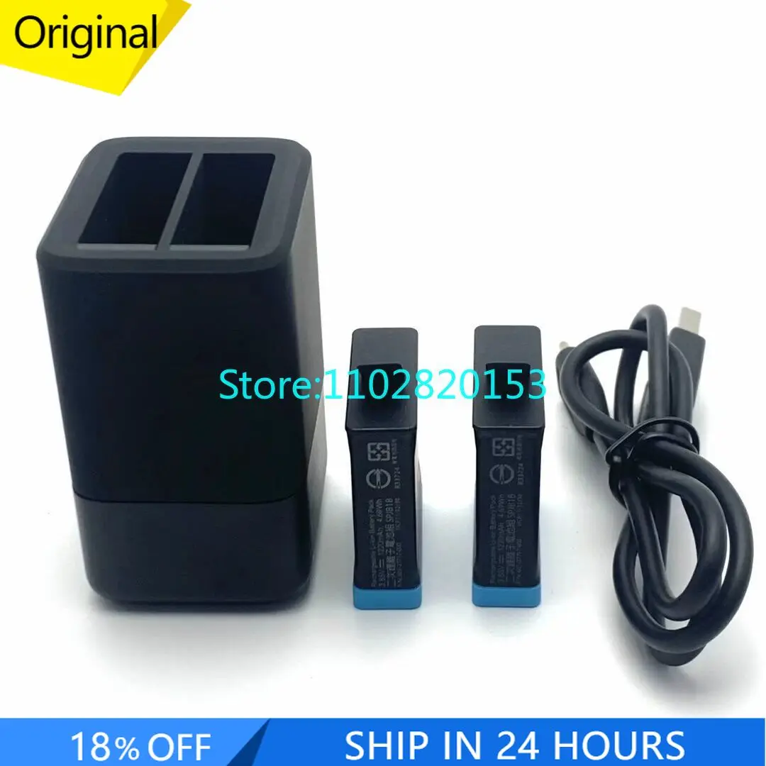 

100%Original for gopro Hero8 hero 8 camera dual charging charger + rechargeable battery Repair Parts