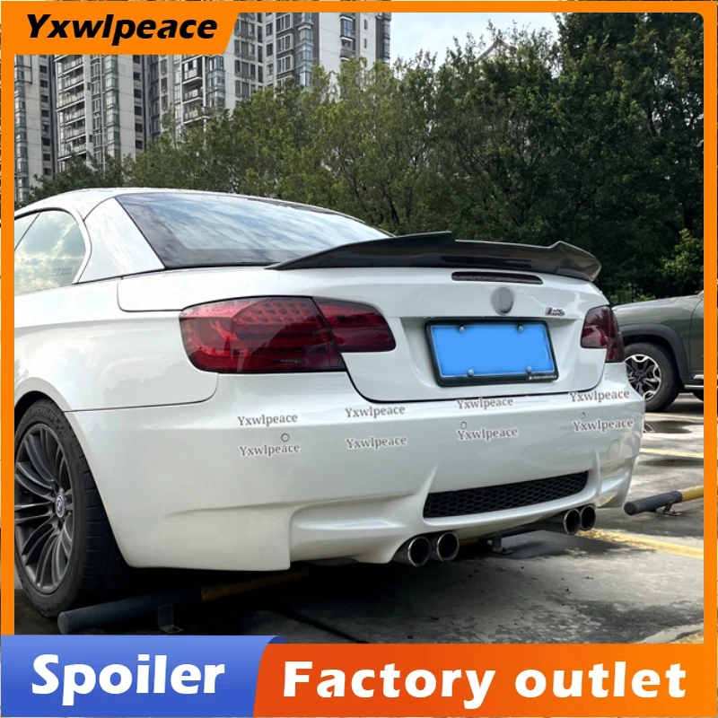 

For BMW E93 335i M3 CONVERTIBLE 2007 2008 2009 2010 2012 2013 PSM Style ABS Plastic/Real Carbon Fiber Rear Lip Trunk Spoiler