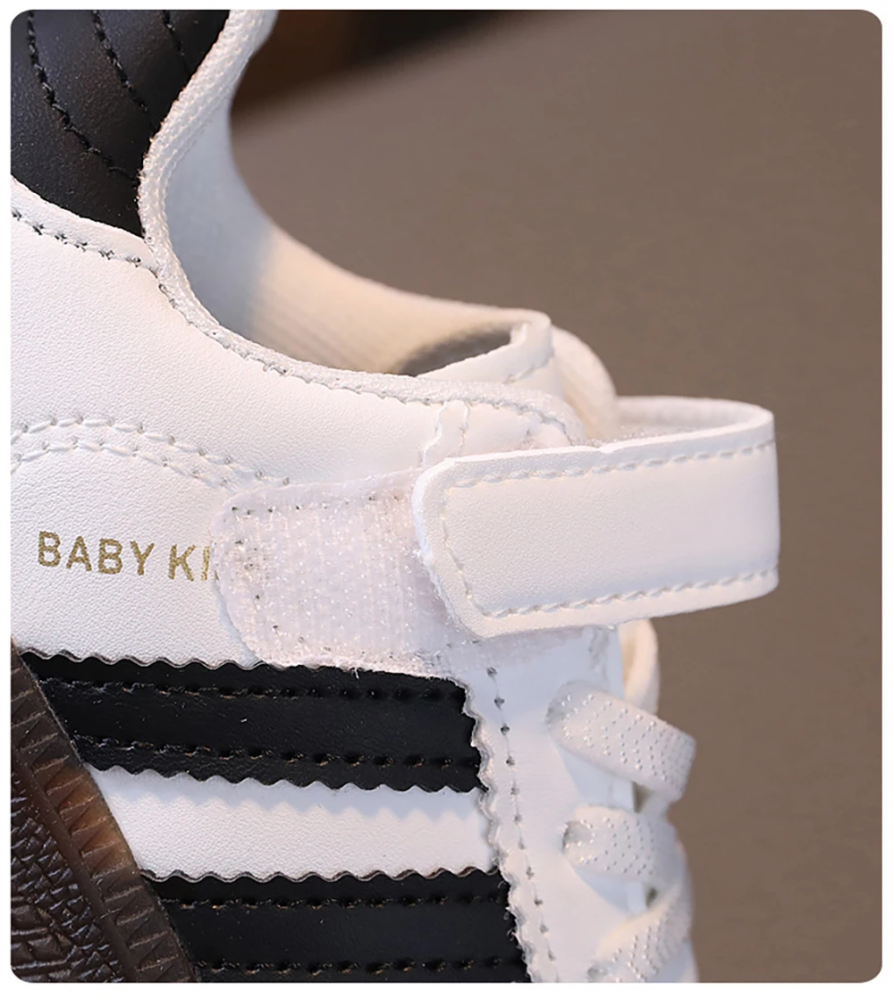 Scarpe sportive di moda per bambini Ergonomia in pelle PU Sneakers per bambini Sneakers per bambini con suola morbida Scarpe da tennis per ragazza da ragazzo