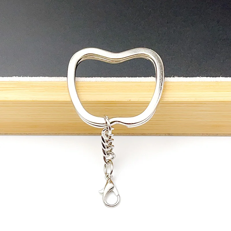 6 Teile/los Herz Stern Form Schlüssel Ring Kette Runde Flache Draht Offenen Ring Metall Schlüssel Ring DIY Auto Schlüssel Spielzeug Anhänger, der Kette Großhandel – Detail 16