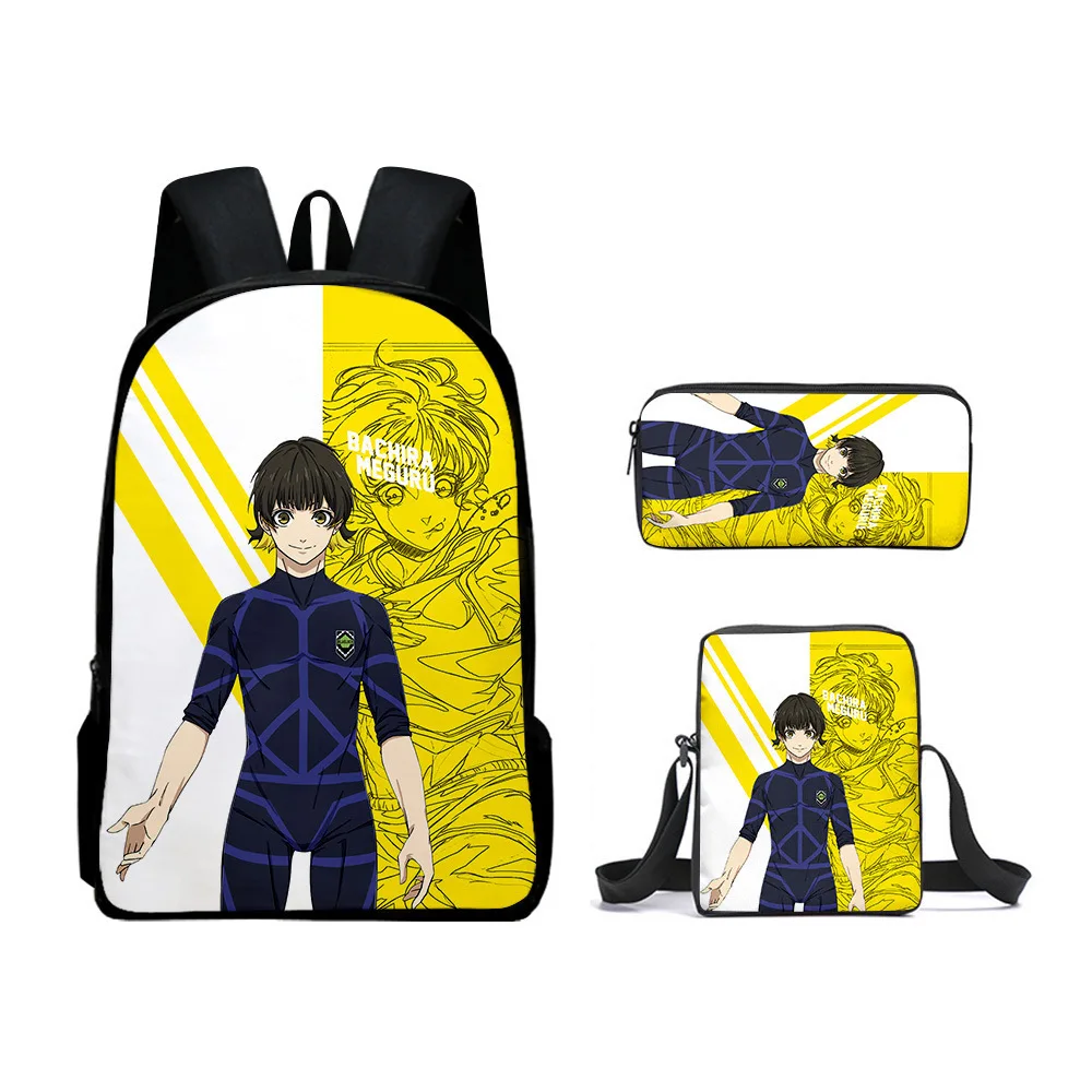 Nuevo producto 3D Prisión azul BLUE LOCK Mochila Bolso de hombro Bolso de hombro Bolso para bolígrafos Mochila impresa