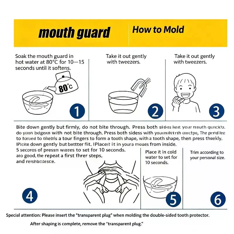 Anti Snoring Mouthpiece Dental Braces Double Layered Prevent Teeth Grinding Tongue Biting Sleeping Tool For Unisex