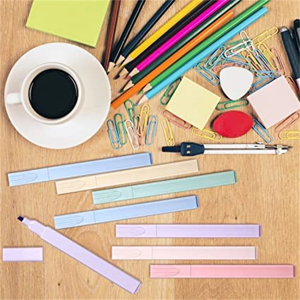 6pcs/set Pastel Color Highlighter Kawaii Stationery Color Marker School Supplies Student Marker Highlighter Japanese Stationery