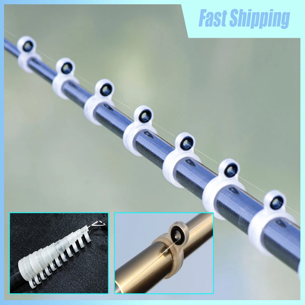 

14pcs Silicone Fishing Rod Line Ring DIY Tool Fishing Line Different Size Repair Rod Tip Kit Fishing Tackle Tool Accessories