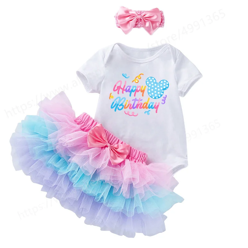 Baby Girl Birthday Dress Outfits 1st Birthday Princess Tutu Skirt Girls Dresses 1 Year Old Xmas Party Dresses