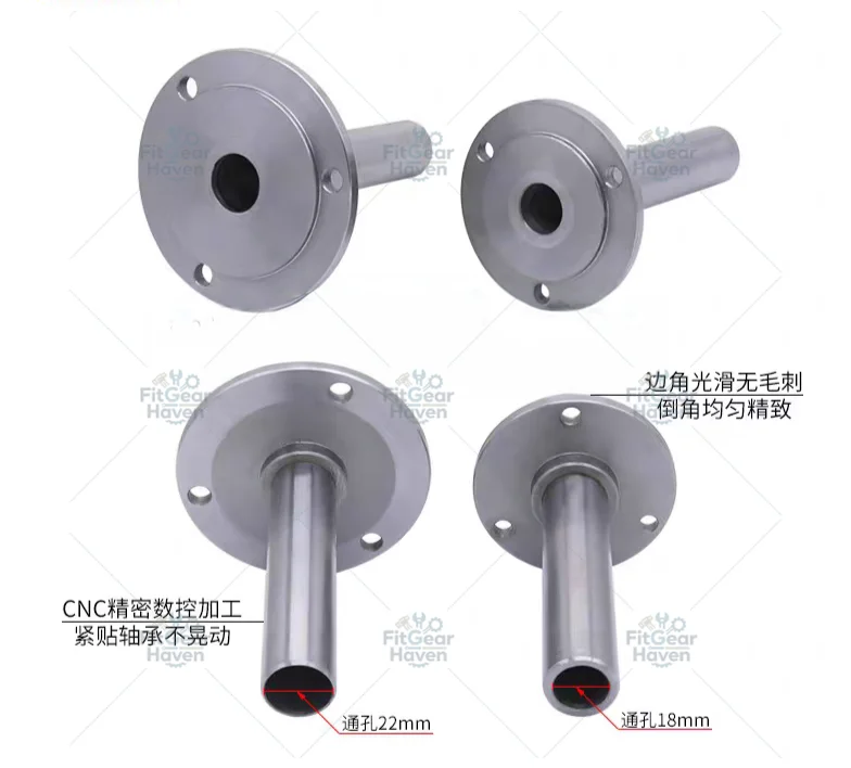 80/100 chuck connecting rod through hole DIY woodworking lathe numerical control spindle bead machine flange