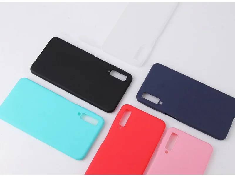 TPU Silicone Case For Smasung Galaxy A7 2018 A750 SM-A750F Coque Candy Color Frosted Matte Simple Cover