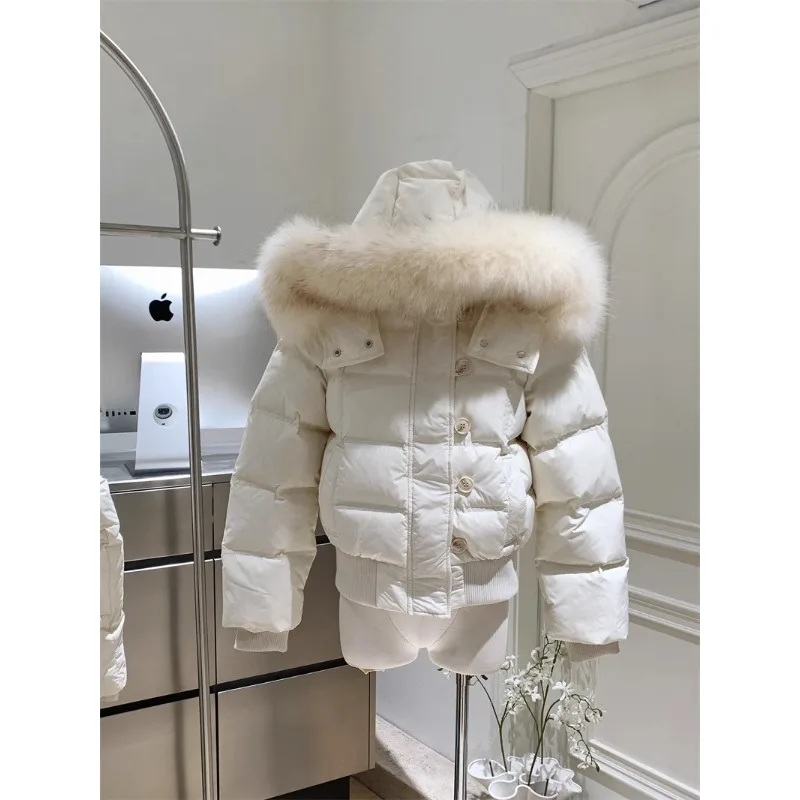 

Осенне-зимняя меховая куртка с капюшоном, женская верхняя одежда, толстые хлопковые стеганые тонкие короткие парки, женское укороченное пуховое пальто с пузырьками