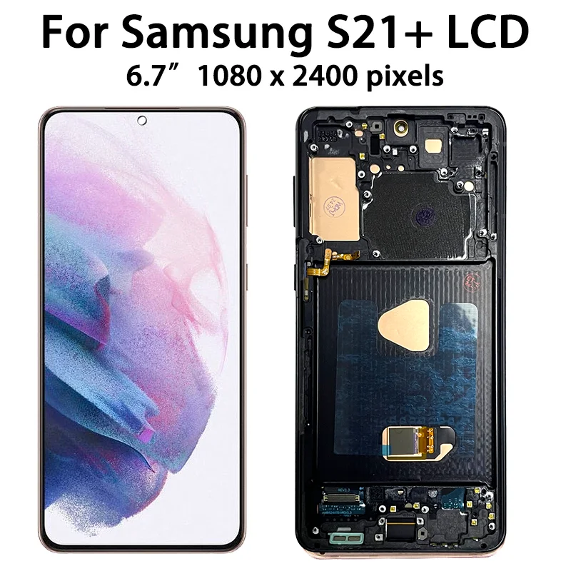 Super AMOLED For Samsung  S21 Plus S21+ 5G G996 G9960 G996F Lcd Touch Screen Digitizer For samsung S21 G991 G990F Display Frame